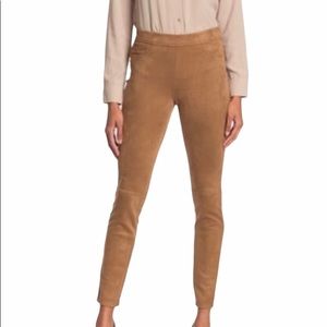 Max Studio Brand New Camel Faux Suede Leather Legging Pull on comfort Leggings